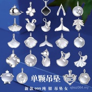 Loket Rantai Loket Indah untuk Wanita Loket Tunggal Loket Perak Tulen Tanpa Kalung Perak Kalung Pera