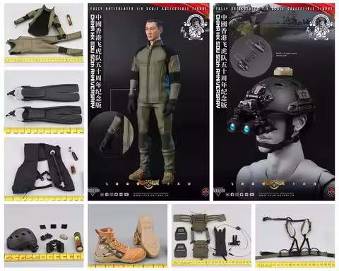 Soldierstory SS137 Asia Handsome Guy Special Operation Unit Toys Model Coat Dress Dive Tool Equipmen