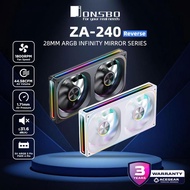 Jonsbo ZA-240BR Aio Cooler WR Reverse PWM INFINITY Mirror 4 Side 1800RPM ARGB