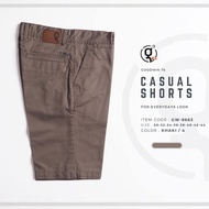 GOODWIN - 9663 CASUAL SHORTS กางเกงขาสั้นผู้ชาย ผ้าคอตต้อน สีพื้น ทรงสามส่วน