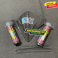 BMX BIKE VISOR PACKAGE + BMX HOLOGRAM STICKER + RAINBOW HANDGRIP