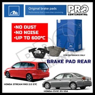 ATE GERMANY HONDA STREAM RN3 2.0 S7C 2000-2005 CIVIC 1.7/2.0 ES ET S5A S5G 2001-2005 REAR BRAKE PAD 