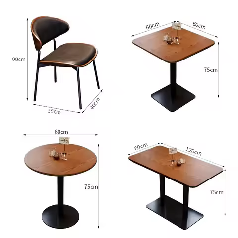 Dining table and chairs retro American bar clear bar solid wood dining table and chair combination w