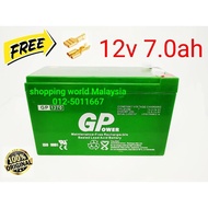 gpower 12v 7.0ah(WHITE WORDING) rechange battery for alarm autogate(free cable lug)