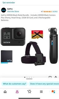 GoPro HERO8 Black Holiday Bundle - Includes HERO8 Black Camera Plus