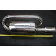 35498 - JASMA Mugen Style twin loop muffler exhaust inlet  2.5''  Universal model 35498