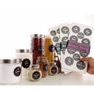 🇲🇾 72pcs Sticker Dapur Kalis Air/ Kitchen Label Waterproof (BM/BI)