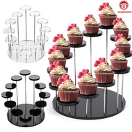 PDD Multi-Layer Cupcake Stand Acrylic Tiered Serving Round Cupcake Tower for Party Jewelry Cupcake S