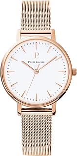 P091L918 Women's Wristwatch, Symphony Collection Mesh Strap, Pink Gold x White, Dial color - white, 