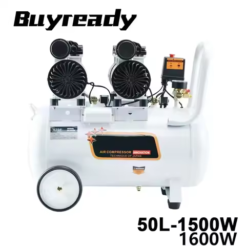110V 220V 50L 1500W 1600W Oil Free Silent Air Compressor Small Air Pump Industrial Air Compressor Po