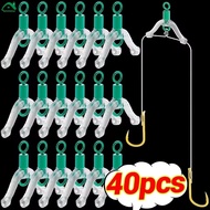 [H&L]40/10Pcs Fish Hook Anti Winding 8-shaped Ring Silicone Elastic Splitter Double Hooks Contactor 