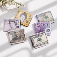 Men Short Fold Currency Pattern Bifold Wallet Multi Card Slot Credit ID Case
