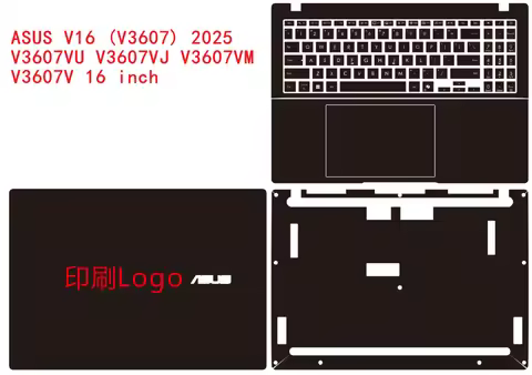 Full Body Laptop Vinyl Decal Cover Sticker Skin Protector For ASUS V16 V3607 2025 V3607VU V3607VJ V3