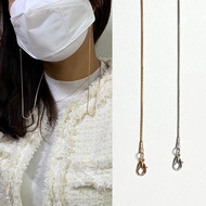 Handmade Surgical Steel Plated Face Masks Thread Necklaces Accessories Holder Beauty Jewelry