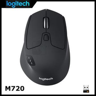 包送貨 -羅技 M720 多設備無線滑鼠，藍牙，USB 接收器，1000 DPI，8 個按鈕 平行進口 深黑色