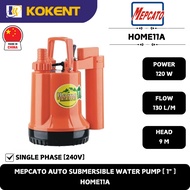 MEPCATO AUTO SUBMERSIBLE WATER PUMP [ 1".120W.130L/M.9M ]  HOME11A