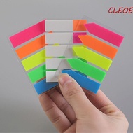 CLEOES Fluorescent Memo Pad 100 Sheets Memo Flags Self Adhesive Colored Memo Pad