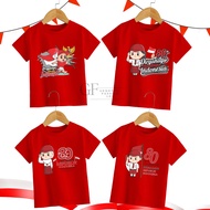 GF123/ Unisex children's t-shirts for boys and girls, short sleeves, August 17, 2025, Indonesian Ind