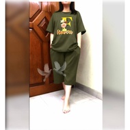 MOMO FLOWER JUMBO SET BABYTERY MATERIAL FIT XL TO 3XL LD 110-124CM.