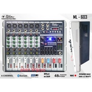 Promo power mixer black spider ML 603. 6ch full mono.original Murah