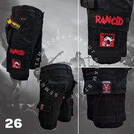 Celana Cargo Pendek / Kempol Pendek PDL Hitam Alpin Prapatan Rebel RANCID