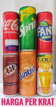 COCA COLA SLIM/SPRITE KALENG/FANTA/A&W SARSAPARILA/SUNKIST/GOGO ORANGE