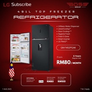 493L Top Freezer Fridge in Essence Matt Black with Water Dispenser & Auto Ice maker