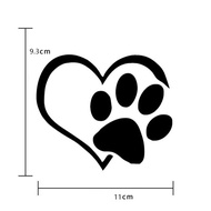 1pcs Car Motorcycle Love Footprint Reflective Car Sticker Motorcycle Car Sticker Interesting Heart s