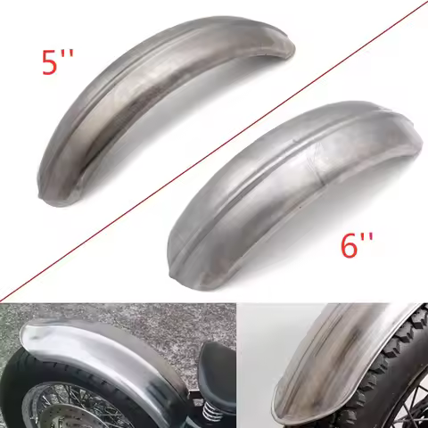 5''/6'' Wide Raw Steel Ribbed Bobber Fender for Yamaha xs650 Harley sportster Bobber chopper hardtai