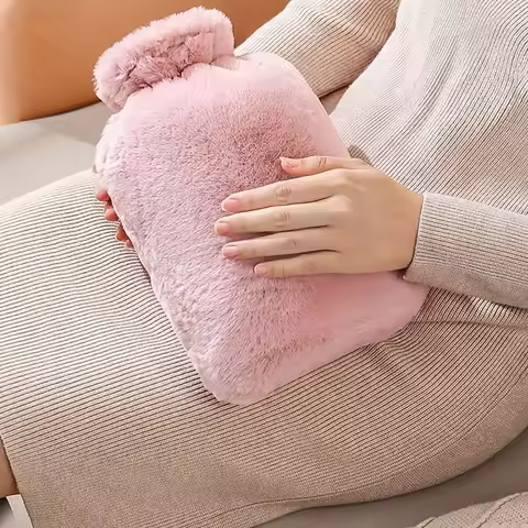 Winter Cute Hand Warmer Hot Water Bottle, 2000ml Plush Shoulder Warmer Hot Water Bag