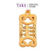 TAKA Jewellery 999 Pure Gold Abacus Pendant