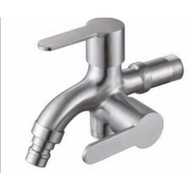 Duvena (1205) Stainless Steel Double Tap Stainless Steel Tap Two Way Tap