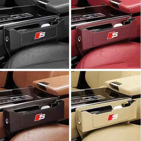 Car Seat Gap Organizer Seat Crevice Slot Storage Box For Audi RS Quattro S Line S4 S3 A6 A1 A3 A5 A4