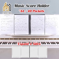 【SG】40 Pockets Music Score Holder Expand 4 Sides Spiral Binding A4 Size Storing Files