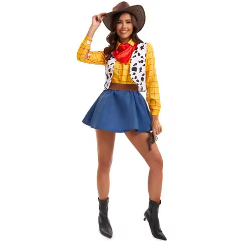 Cosplay Story Woody Costume Sets for Adult Cowboy Dress Carnival Halloween Party Fancy Dress up Perf