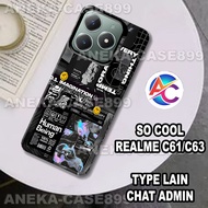 HP AC30/Case Realme C61hp - Latest Realme C63 2024 Quality Aesthetic Case Motif - OPPO - Silicone Ca
