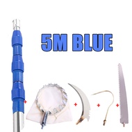 Fruit Picker 3/5/6 M Telescopic Rod High Branch Hook Pruning Branch Cutter Saw Tree Fruit Picker Bag