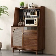 輕奢實木餐邊櫃現代簡約茶水櫃客廳靠牆一體酒櫃北歐儲物櫃（不含電源插座）
