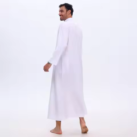 Men Long Sleeve Muslim Dress Saudi Arabia Pakistan Kurta Kaftan Jubba Thobe Daffah Dishdasha Abaya I