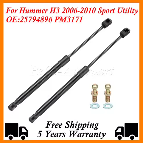 1Pc/2Pcs Front Hood Lift Supports Shock Struts for Hummer H3 2006-2010 Sport Utility 25794896 PM3171