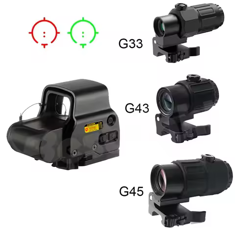 558 Red Dot Sight G33/G43/G45 Magnifier 558+G33 Holographic Sight with Switch to Side QD 20mm Rail M
