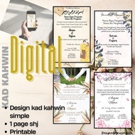 E-card Wedding invitation | Kad Jemputan kahwin digital | Kad kahwin simple