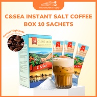 Instant Sea Salt Coffee – Le Plateau Instant Coffee Mix, Hue Authentic Flavor, 10 Sachets