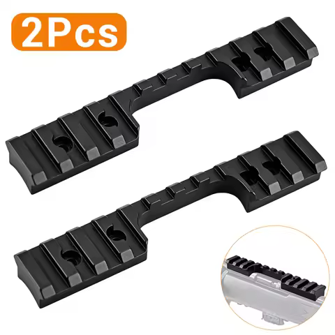 2Pcs Picatinny Rail Mount Aluminum Scope Mount Rail for Red Dots Optics Hunting Accessories 20mm Rai