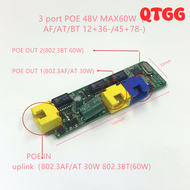 [QTGG] สวิตช์ไฟฟ้า POE ถอยหลัง POE ใน48V 60W OUT48V15W POE/30W/60W 100Mbps 802 3AF/AT/BT 12 + 36-/45