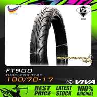 TAYAR VIVA TUBELESS TYRE FT900 (BUNGA TAJAM) 100/70-17