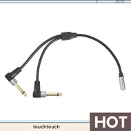 1/8 Inch Socket to 1/4 Inch Plug Y Splitter Adapter Cable 0.24M 3.5mm Female Stereo to Dual 6.35mm M