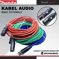 MAKITA MIC CABLE 10M CANON XLR FEMALE TO CANON XLR MALE 10 METERS