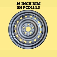Steel Rim Besi / Rim Tyre / Tayar Rim / Tire Rim 16 Inch 5H PCD114.3 Rim Besi / Steel Rim / Rim Tyre
