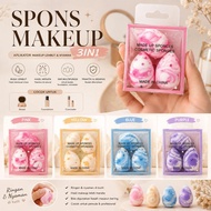 3IN1 Soft Makeup Sponge Foundation Concealer Applicator | Beauty Blender Makeup Sponge | 3 Pcs KH Ma